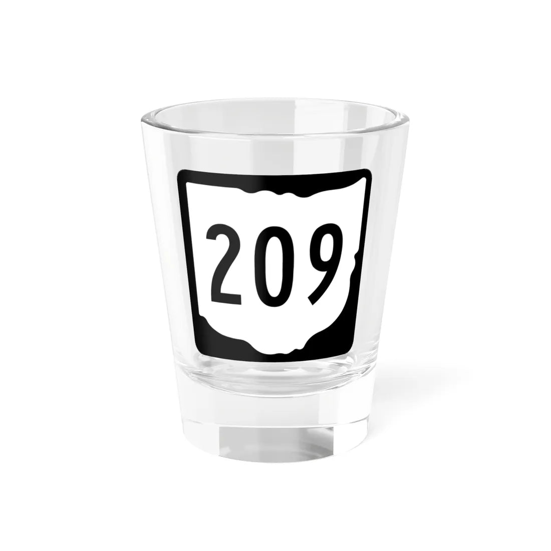 OH-209 1967 (Ohio) (Road Sign) Shot Glass 1.5oz 1.5oz - Go Mug Yourself