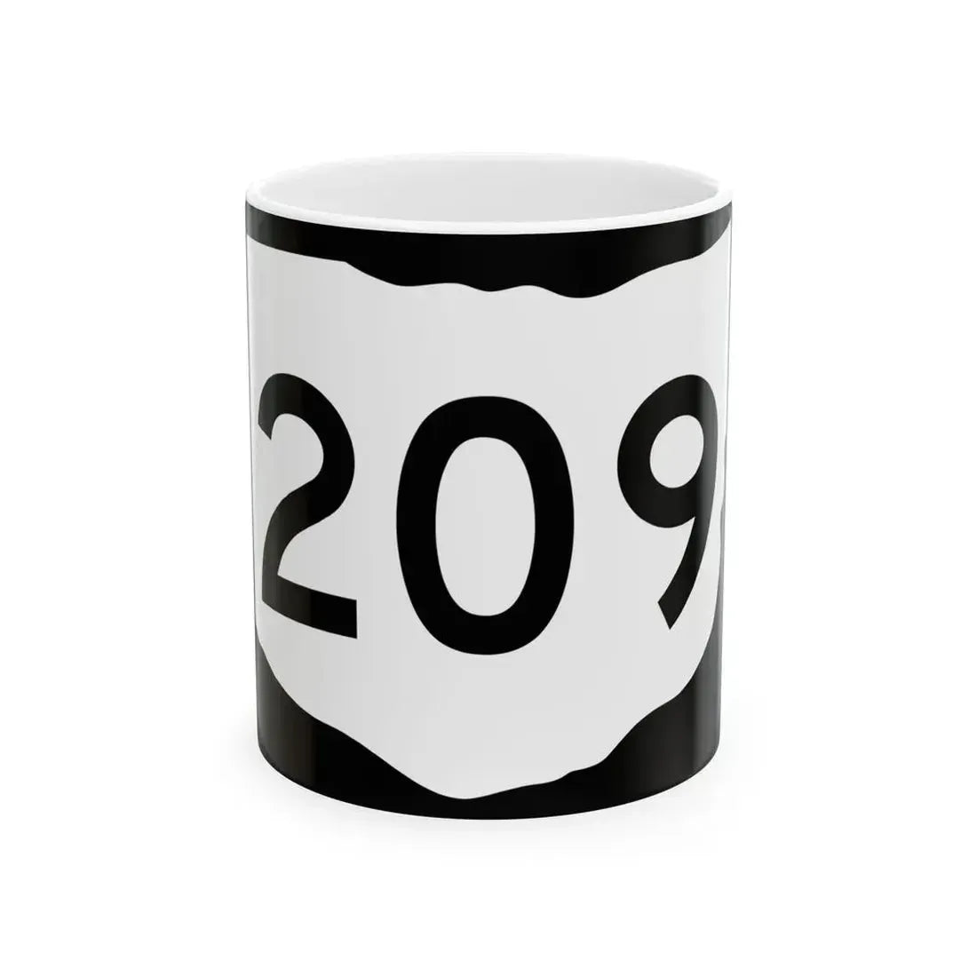 OH-209 (Ohio) (Road Sign) White Coffee Mug 11oz - Go Mug Yourself