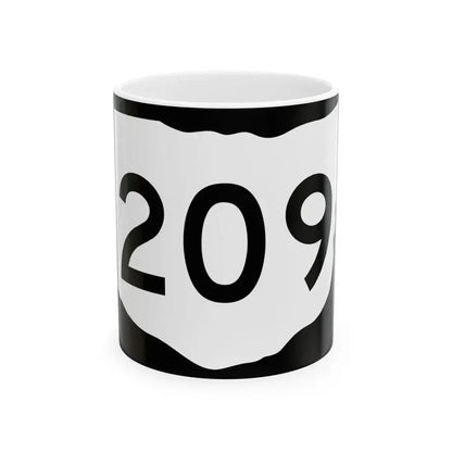 OH-209 (Ohio) (Road Sign) White Coffee Mug 11oz - Go Mug Yourself