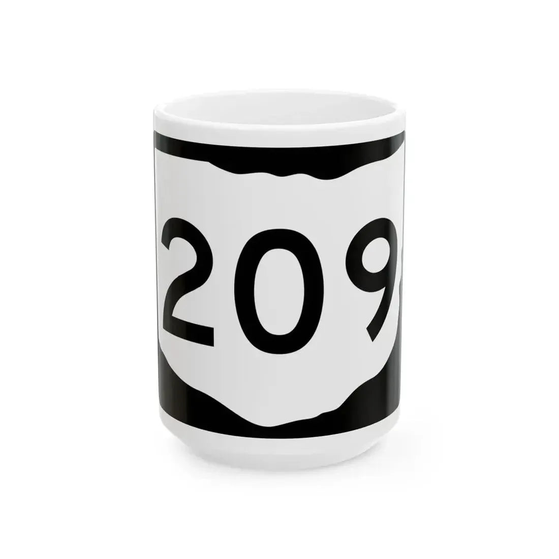 OH-209 (Ohio) (Road Sign) White Coffee Mug 15oz - Go Mug Yourself