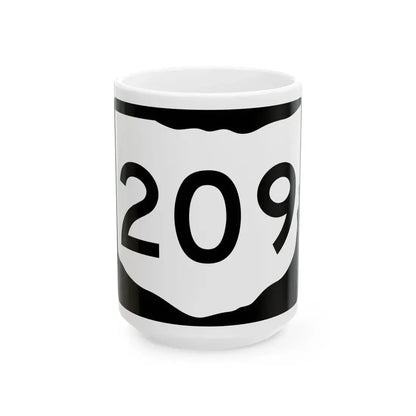 OH-209 (Ohio) (Road Sign) White Coffee Mug 15oz - Go Mug Yourself