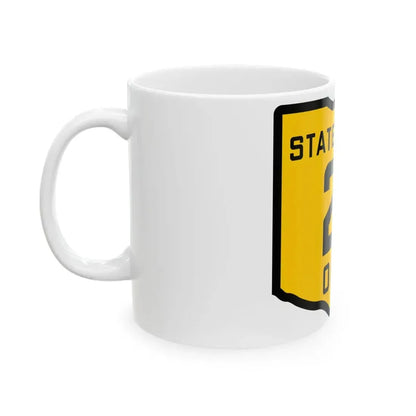 OH-21 1920 (Ohio) (Road Sign) White Coffee Mug - Go Mug Yourself