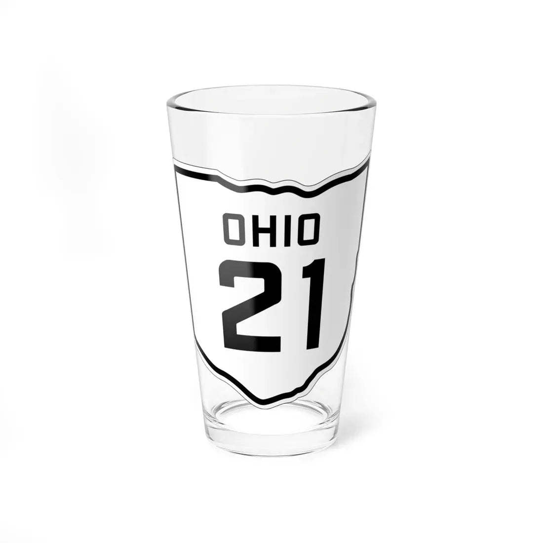 OH-21 1927 (Ohio) (Road Sign) Pint Glass 16oz 16oz - Go Mug Yourself