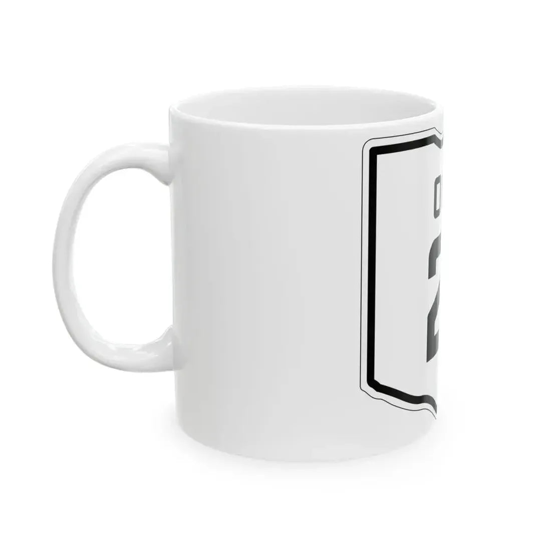 OH-21 1927 (Ohio) (Road Sign) White Coffee Mug - Go Mug Yourself