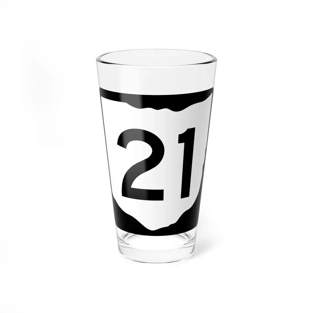 OH-21 (Ohio) (Road Sign) Pint Glass 16oz 16oz - Go Mug Yourself