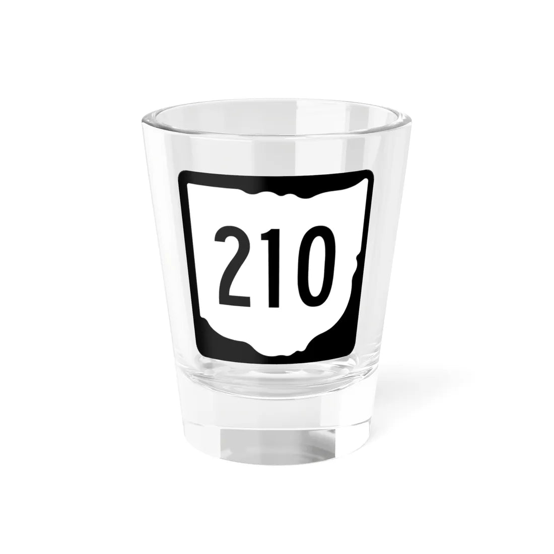 OH-210 1967 (Ohio) (Road Sign) Shot Glass 1.5oz 1.5oz - Go Mug Yourself