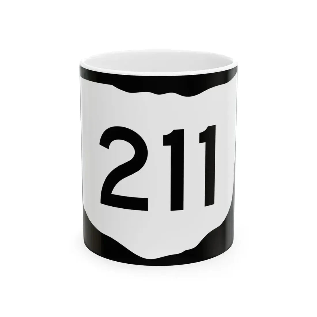 OH-211 (Ohio) (Road Sign) White Coffee Mug 11oz - Go Mug Yourself