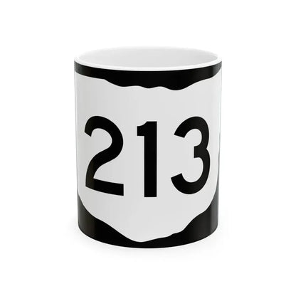 OH-213 (Ohio) (Road Sign) White Coffee Mug 11oz - Go Mug Yourself