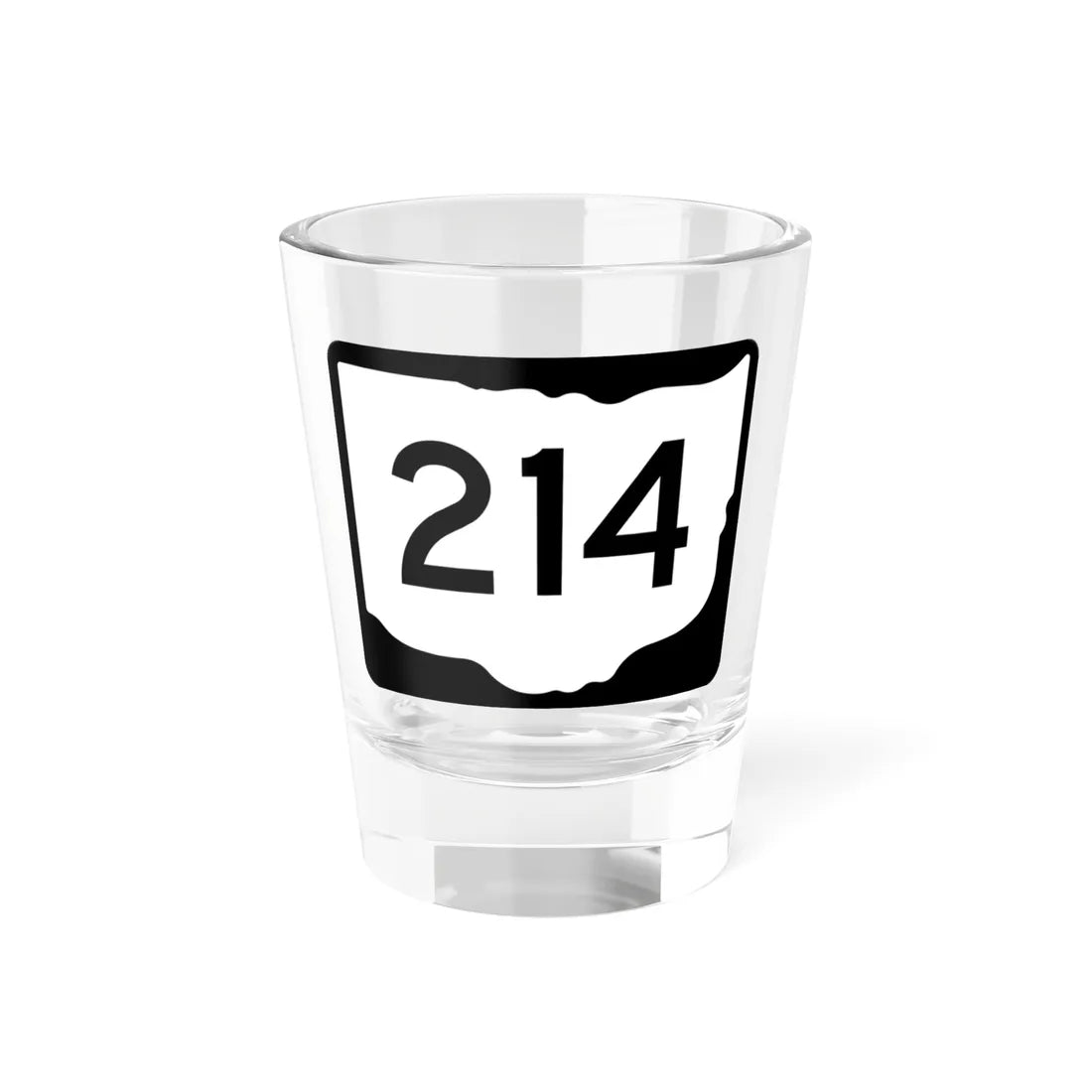 OH-214 (Ohio) (Road Sign) Shot Glass 1.5oz 1.5oz - Go Mug Yourself