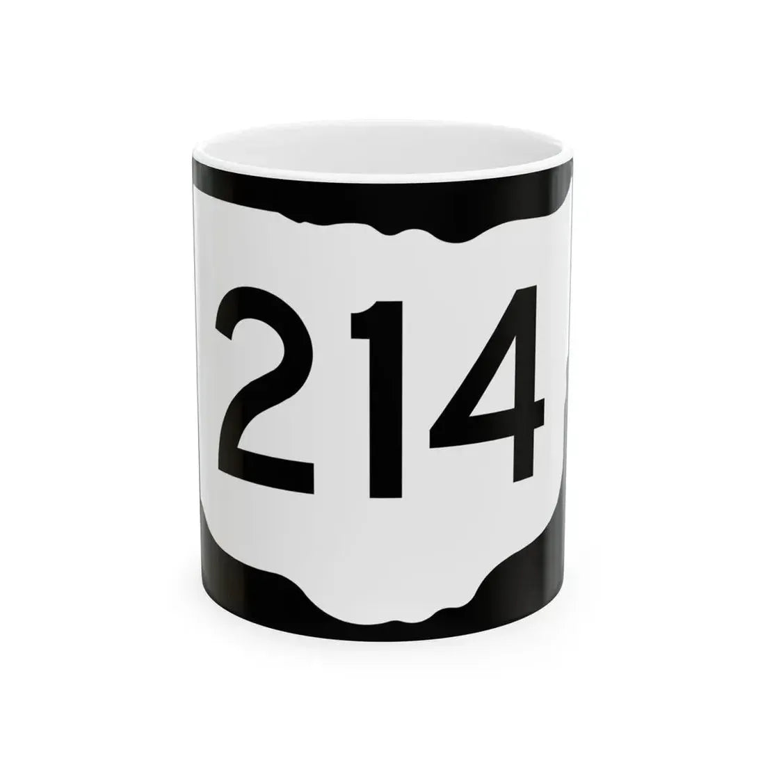 OH-214 (Ohio) (Road Sign) White Coffee Mug 11oz - Go Mug Yourself