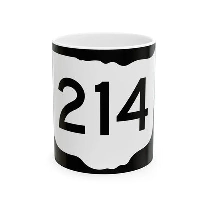 OH-214 (Ohio) (Road Sign) White Coffee Mug 11oz - Go Mug Yourself