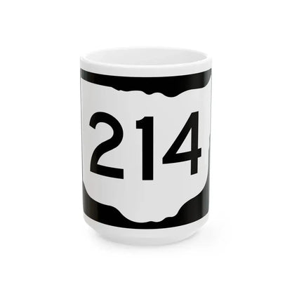 OH-214 (Ohio) (Road Sign) White Coffee Mug 15oz - Go Mug Yourself