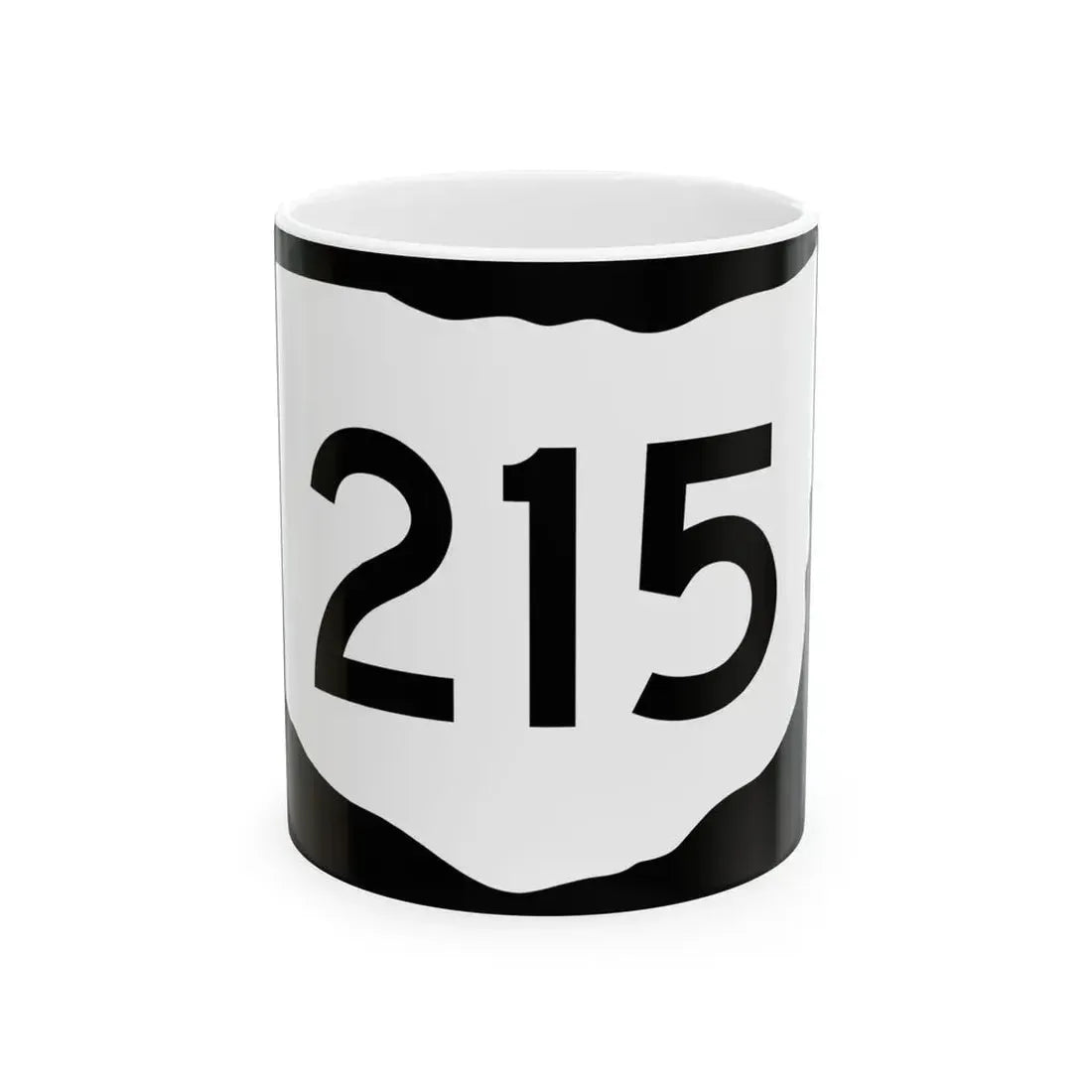 OH-215 (Ohio) (Road Sign) White Coffee Mug 11oz - Go Mug Yourself