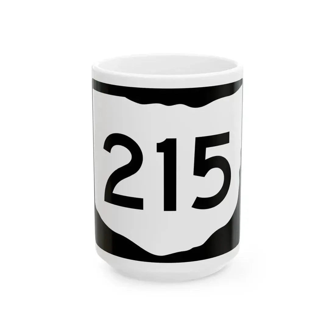 OH-215 (Ohio) (Road Sign) White Coffee Mug 15oz - Go Mug Yourself