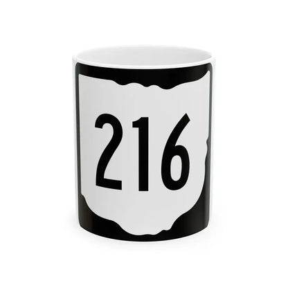 OH-216 1967 (Ohio) (Road Sign) White Coffee Mug 11oz - Go Mug Yourself