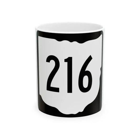 OH-216 1967 (Ohio) (Road Sign) White Coffee Mug 11oz - Go Mug Yourself