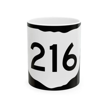 OH-216 (Ohio) (Road Sign) White Coffee Mug 11oz - Go Mug Yourself