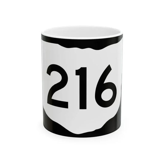 OH-216 (Ohio) (Road Sign) White Coffee Mug 11oz - Go Mug Yourself