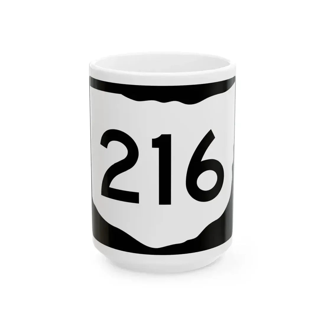 OH-216 (Ohio) (Road Sign) White Coffee Mug 15oz - Go Mug Yourself