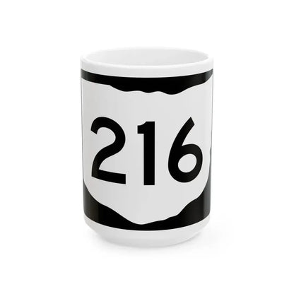 OH-216 (Ohio) (Road Sign) White Coffee Mug 15oz - Go Mug Yourself