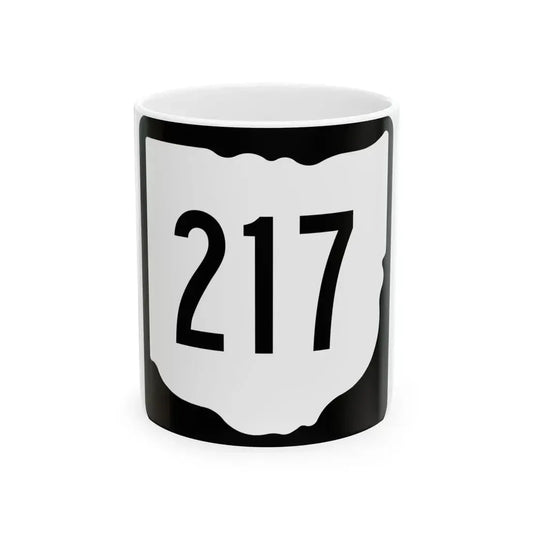 OH-217 1967 (Ohio) (Road Sign) White Coffee Mug 11oz - Go Mug Yourself