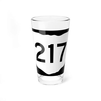 OH-217 (Ohio) (Road Sign) Pint Glass 16oz 16oz - Go Mug Yourself