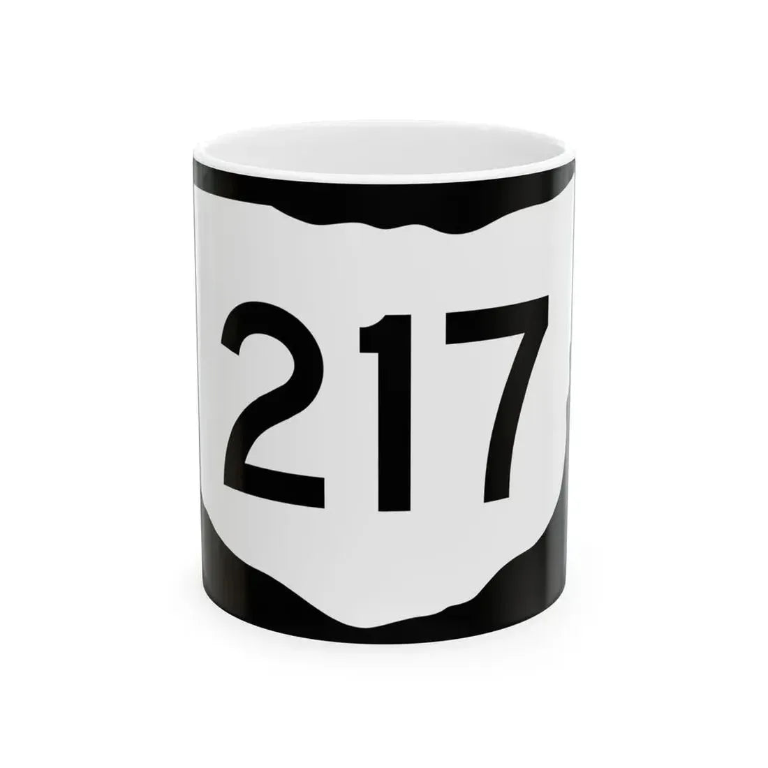 OH-217 (Ohio) (Road Sign) White Coffee Mug 11oz - Go Mug Yourself