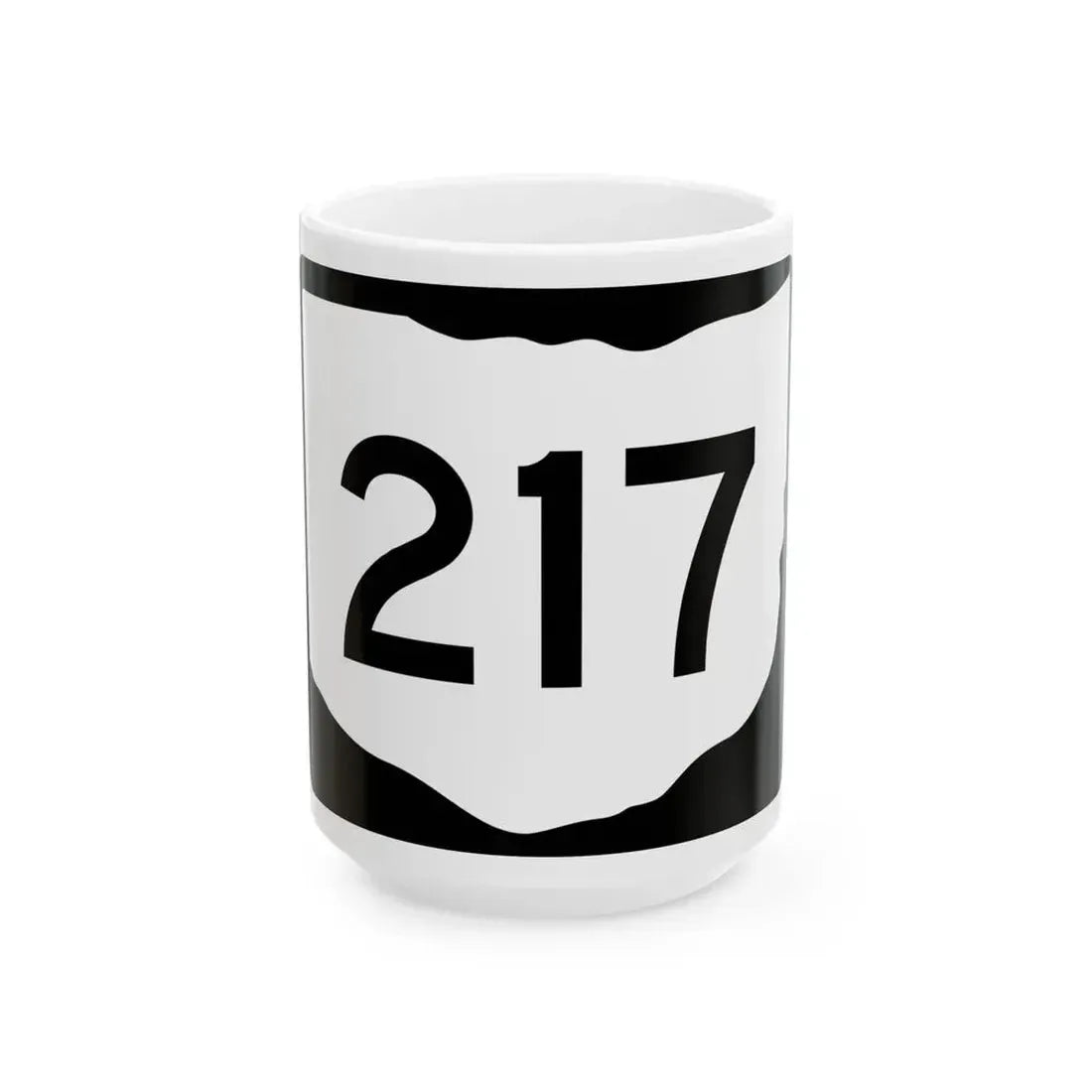 OH-217 (Ohio) (Road Sign) White Coffee Mug 15oz - Go Mug Yourself