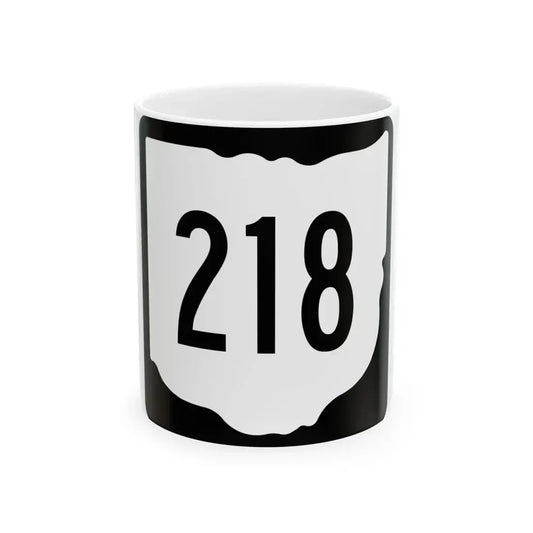 OH-218 1967 (Ohio) (Road Sign) White Coffee Mug 11oz - Go Mug Yourself