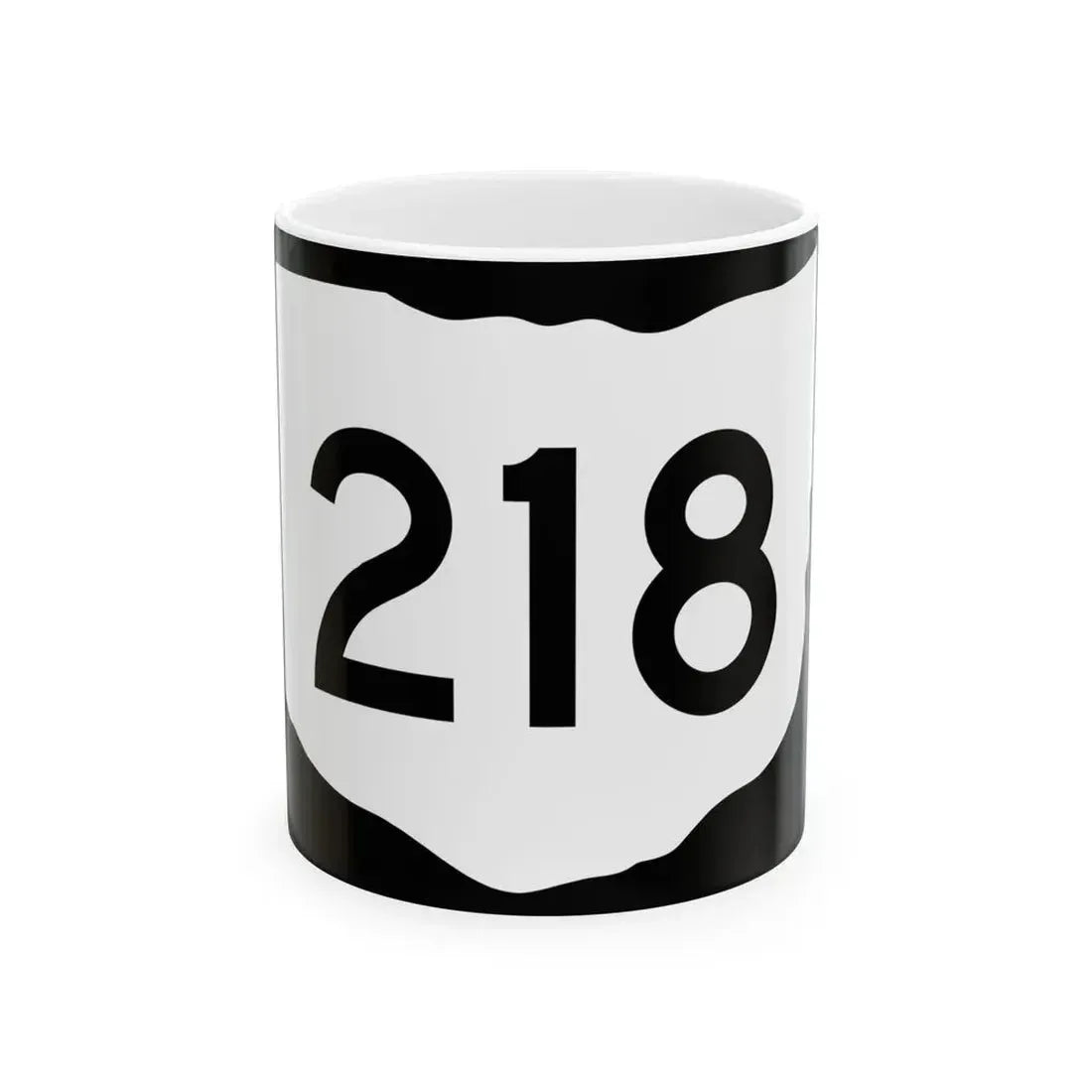 OH-218 (Ohio) (Road Sign) White Coffee Mug 11oz - Go Mug Yourself
