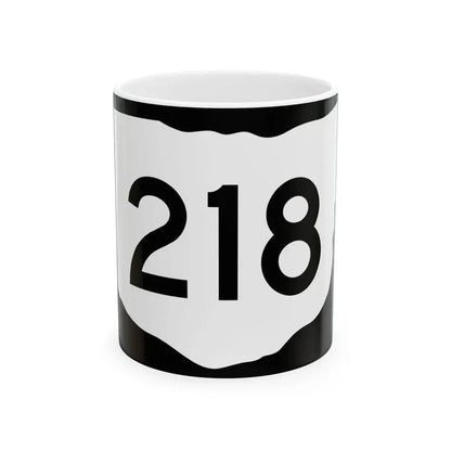 OH-218 (Ohio) (Road Sign) White Coffee Mug 11oz - Go Mug Yourself