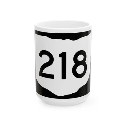 OH-218 (Ohio) (Road Sign) White Coffee Mug 15oz - Go Mug Yourself