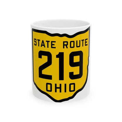 OH-219 1920 (Ohio) (Road Sign) White Coffee Mug 11oz - Go Mug Yourself