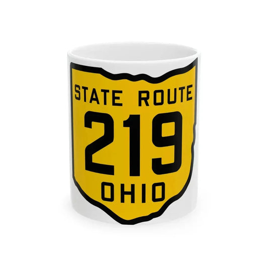 OH-219 1920 (Ohio) (Road Sign) White Coffee Mug 11oz - Go Mug Yourself