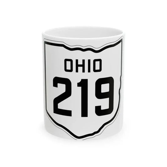 OH-219 1927 (Ohio) (Road Sign) White Coffee Mug 11oz - Go Mug Yourself