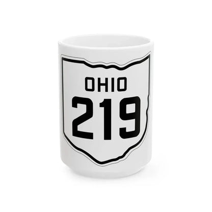 OH-219 1927 (Ohio) (Road Sign) White Coffee Mug 15oz - Go Mug Yourself
