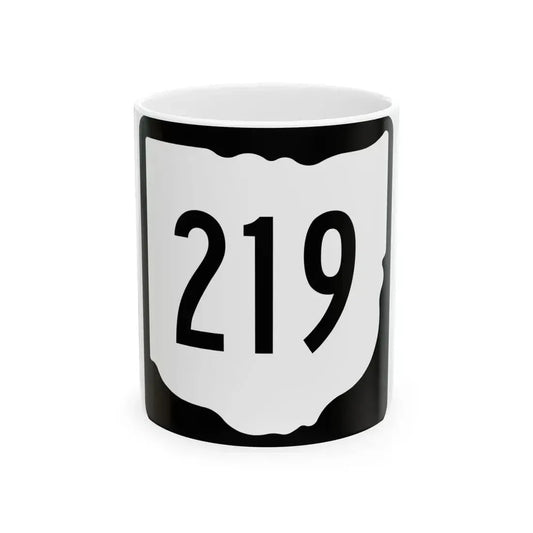 OH-219 1967 (Ohio) (Road Sign) White Coffee Mug 11oz - Go Mug Yourself
