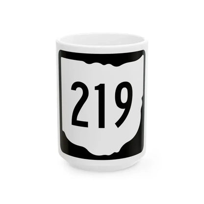 OH-219 1967 (Ohio) (Road Sign) White Coffee Mug 15oz - Go Mug Yourself