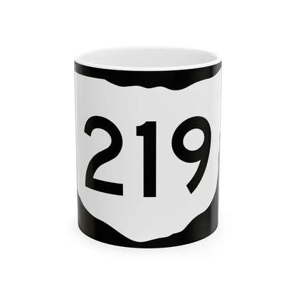 OH-219 (Ohio) (Road Sign) White Coffee Mug 11oz - Go Mug Yourself