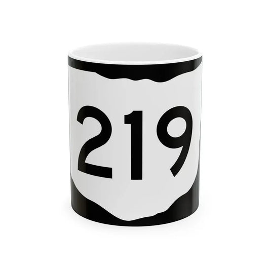 OH-219 (Ohio) (Road Sign) White Coffee Mug 11oz - Go Mug Yourself