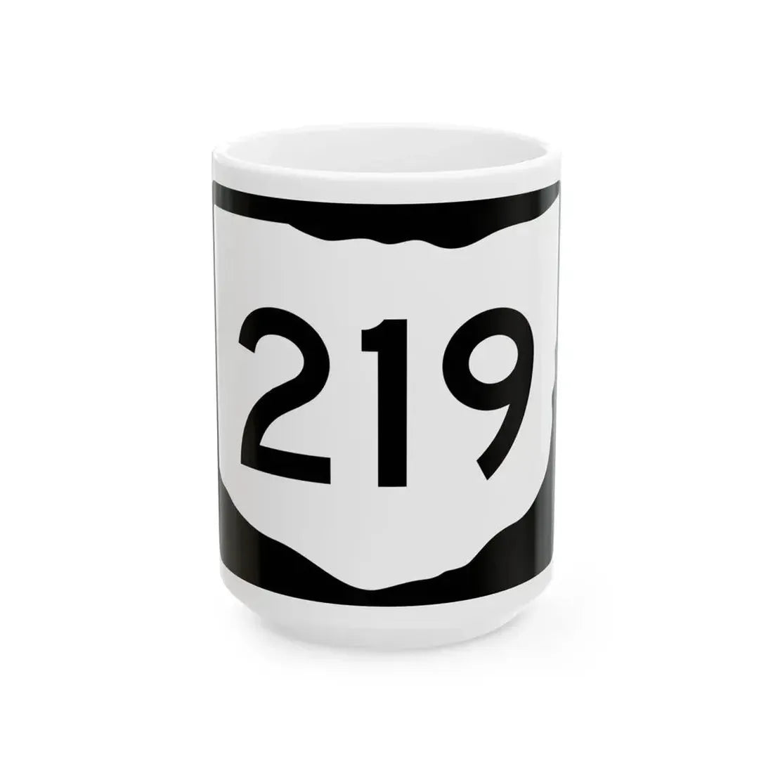 OH-219 (Ohio) (Road Sign) White Coffee Mug 15oz - Go Mug Yourself