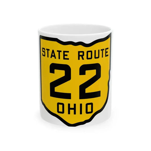 OH-22 1920 (Ohio) (Road Sign) White Coffee Mug 11oz - Go Mug Yourself