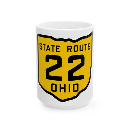 OH-22 1920 (Ohio) (Road Sign) White Coffee Mug 15oz - Go Mug Yourself