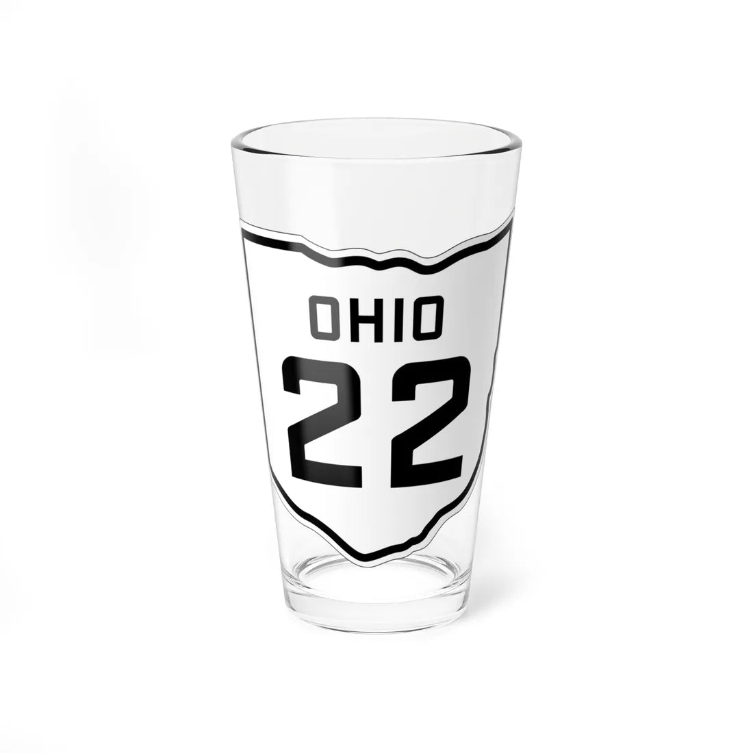 OH-22 1927 (Ohio) (Road Sign) Pint Glss 16oz 16oz - Go Mug Yourself