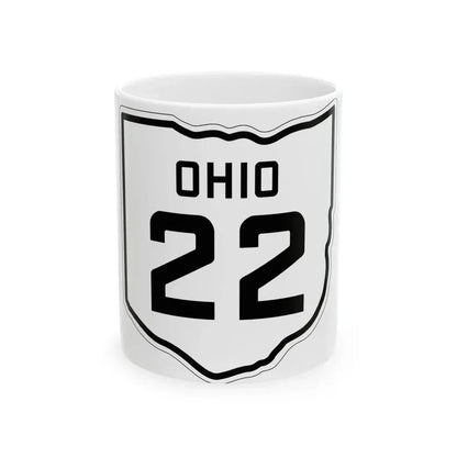 OH-22 1927 (Ohio) (Road Sign) White Coffee Mug 11oz - Go Mug Yourself