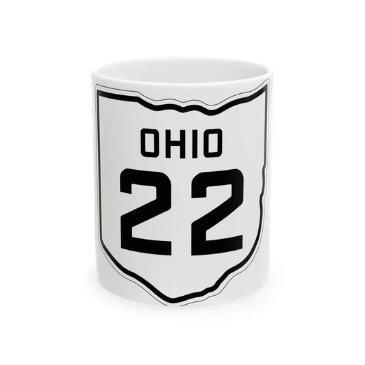 OH-22 1927 (Ohio) (Road Sign) White Coffee Mug 11oz - Go Mug Yourself