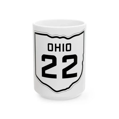 OH-22 1927 (Ohio) (Road Sign) White Coffee Mug 15oz - Go Mug Yourself