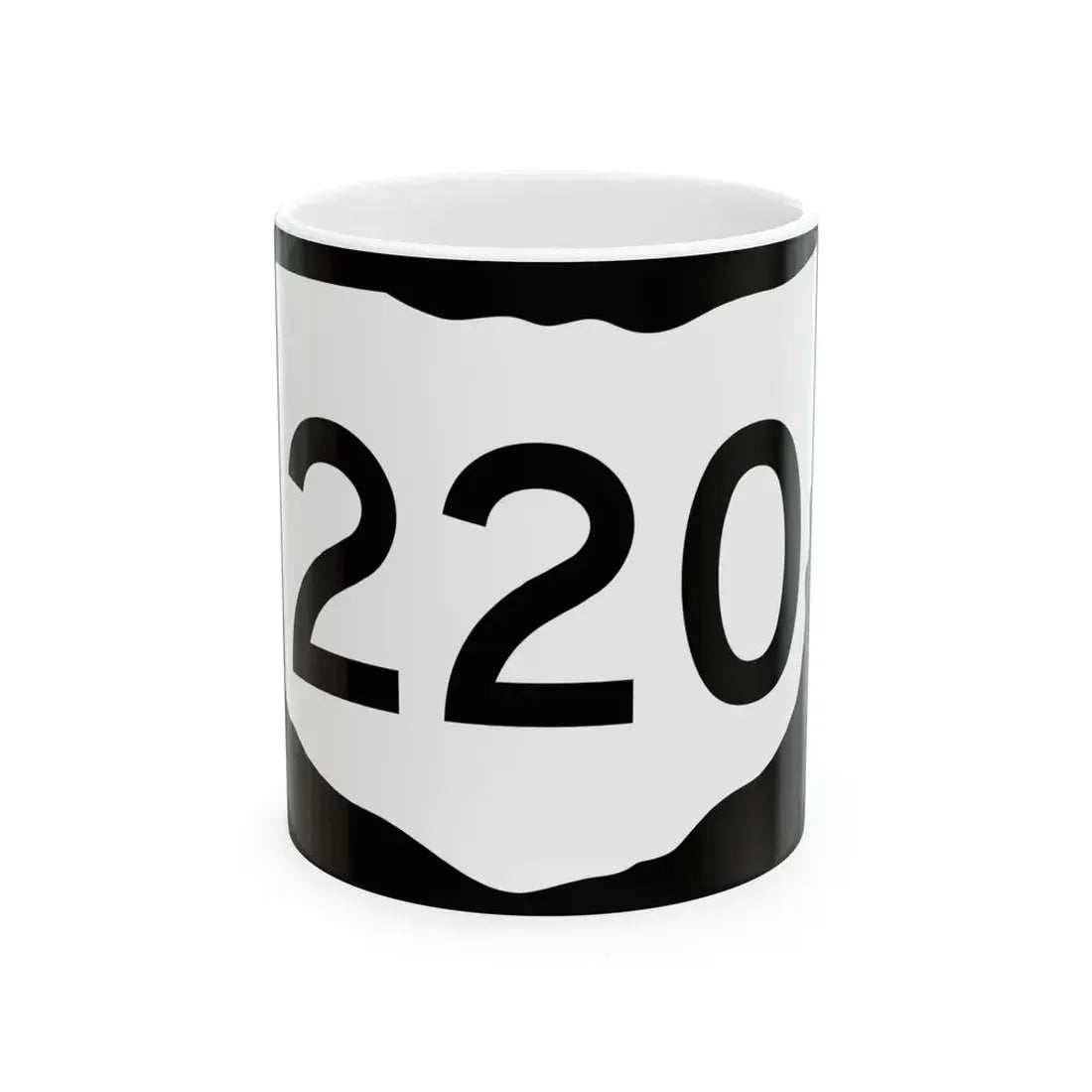 OH-220 (Ohio) (Road Sign) White Coffee Mug 11oz - Go Mug Yourself
