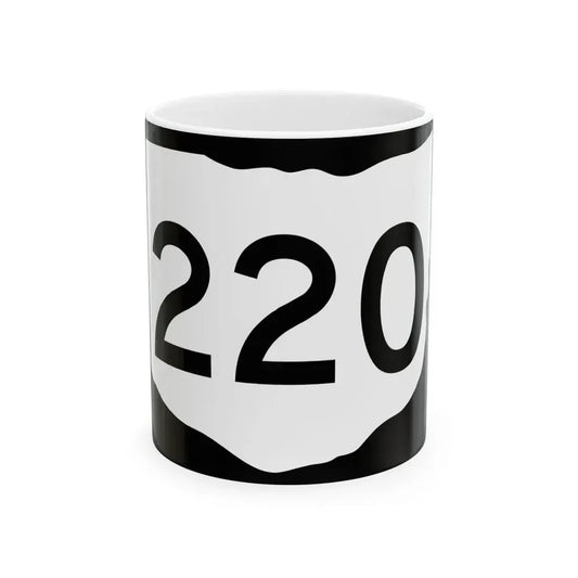 OH-220 (Ohio) (Road Sign) White Coffee Mug 11oz - Go Mug Yourself