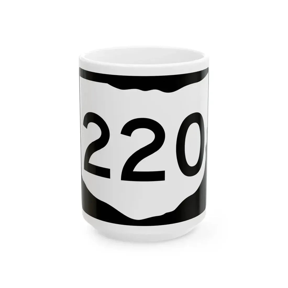 OH-220 (Ohio) (Road Sign) White Coffee Mug 15oz - Go Mug Yourself
